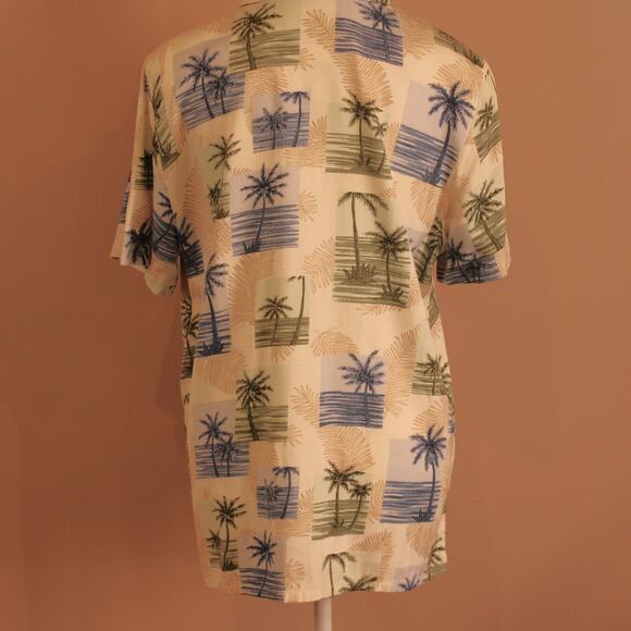 Vintage Women's Short Sleeve Button up Palms/Hawaiian Shirt sz 12 - Picture 3 of 8